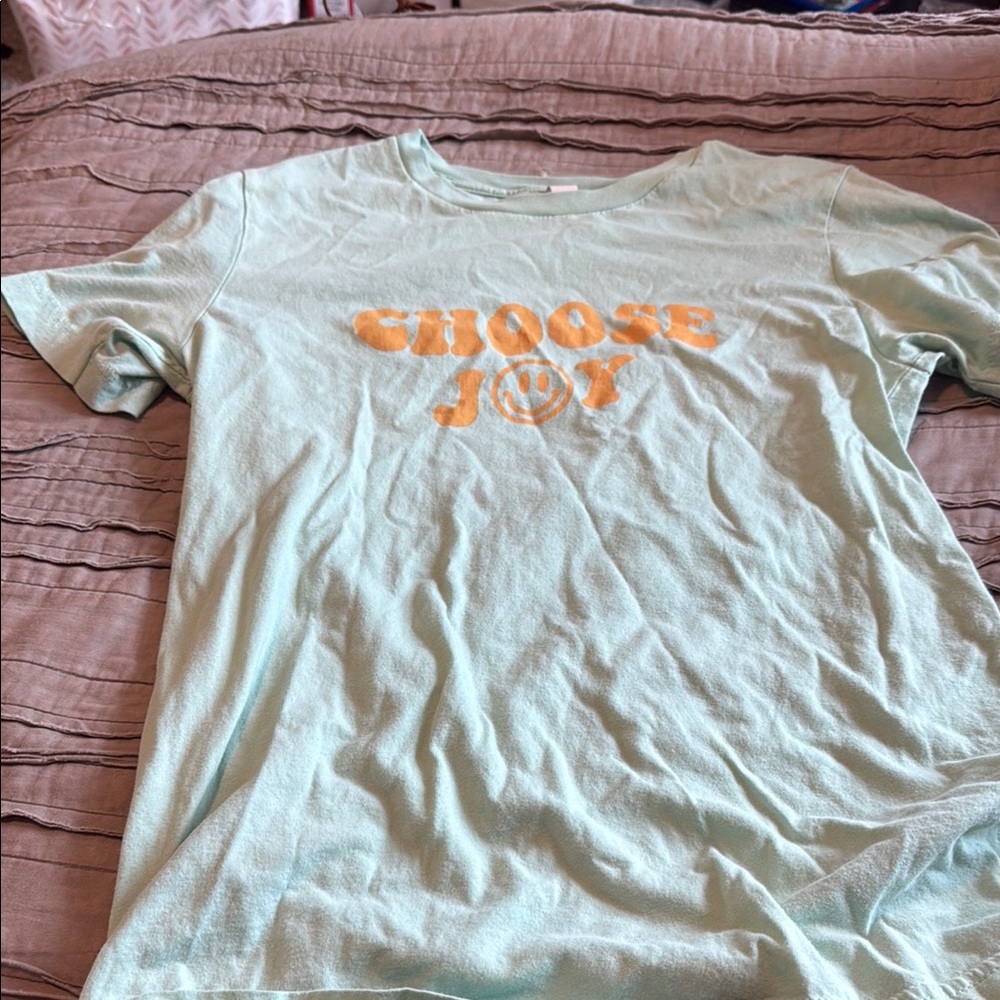 Green and Orange Short Sleeve Tee Casual Cotton